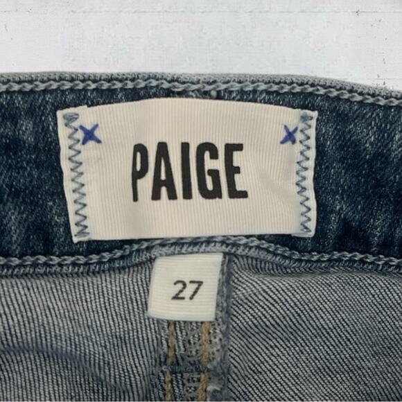 Paige Women's Blue Verdugo Ankle Skinny Jeans With Raw Hem Size 27 - Picture 9 of 12